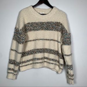 Vine and Love Striped Knit Sweater